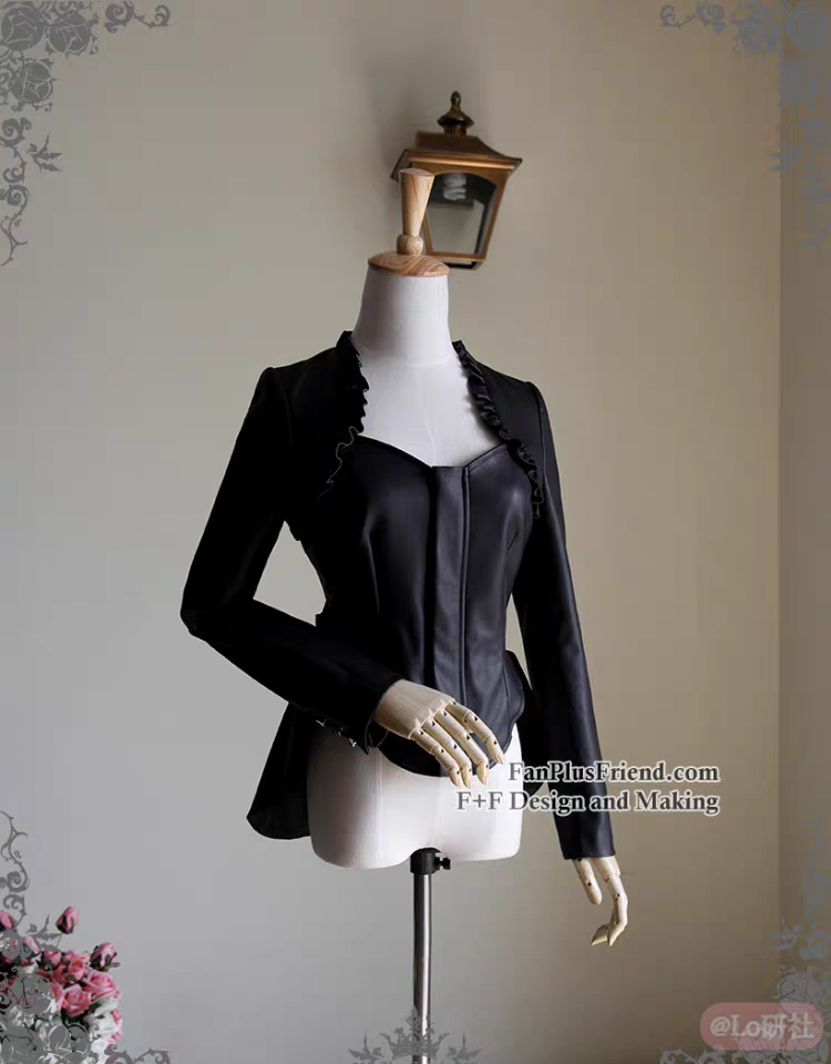 百年孤寂 复古长袖假2件外套