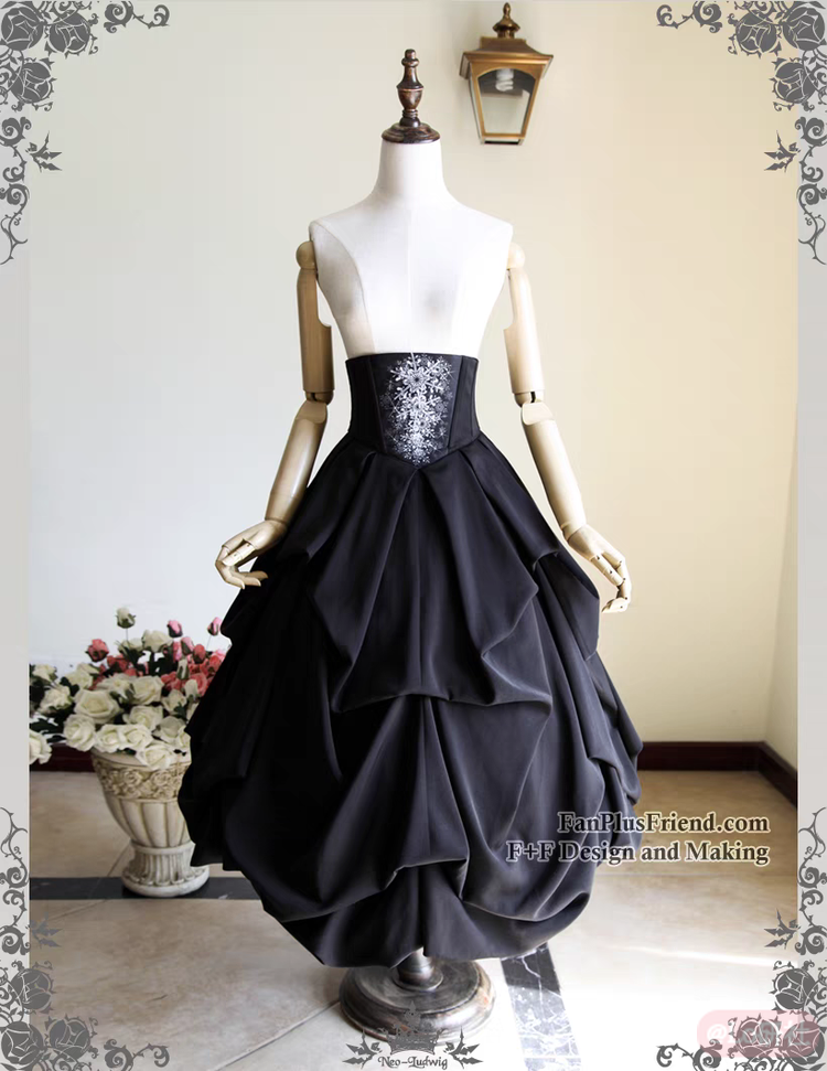 百年孤寂 钢骨冰晶人骨腰封长半裙SK