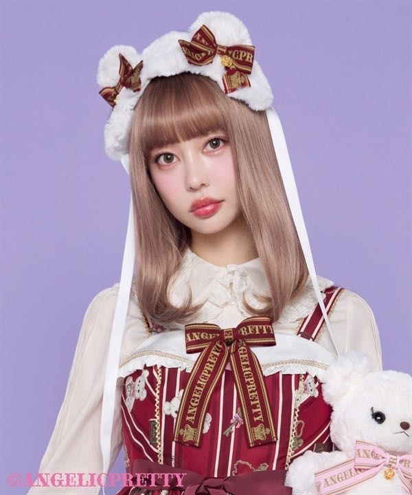 旅行小熊Crownロゴリボンくま耳ヘッドドレス