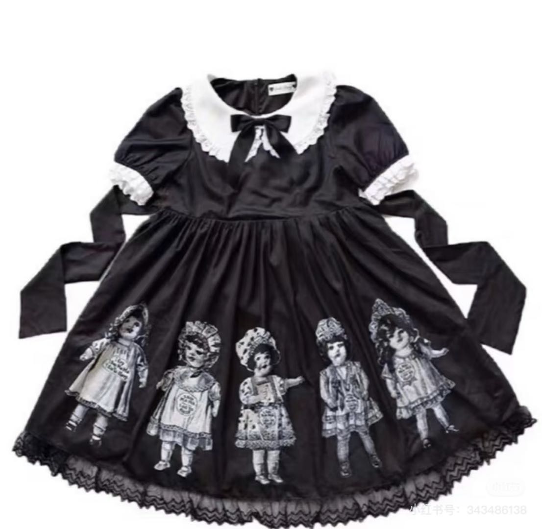 报纸娃娃短袖op