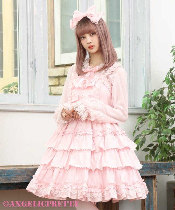 Angelic Pretty Sweetフリルジャンパースカート クロ 黒 Angelic Pretty - 初期タグ アンジェリックプリティ はしご