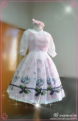 紫阳花 罩裙/sk/jsk