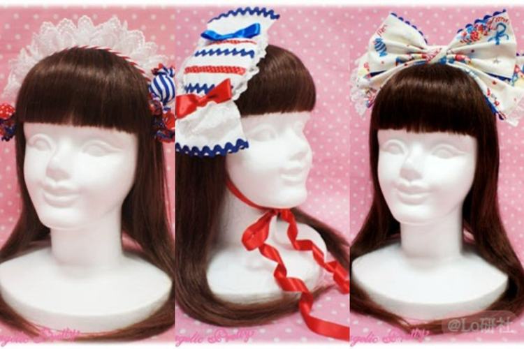 Candy Fun Fair Canotier/Cafe Head Bow/Head Bow