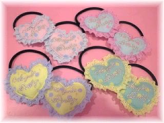 Colorful Heart Ribbon Clip Set/Hair Bands