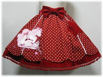 Dot Angel Pony Applique Skirt