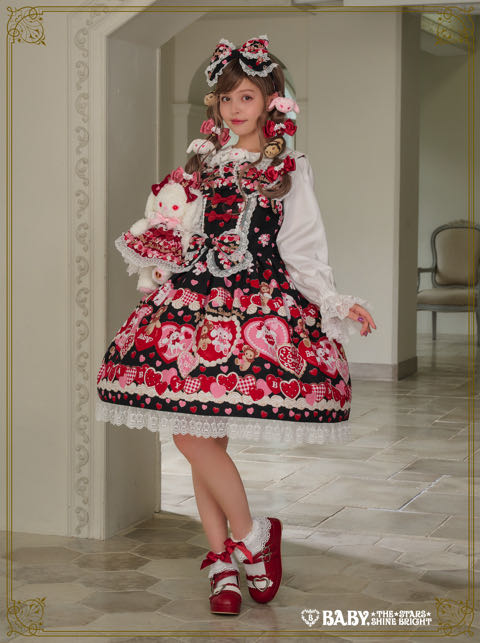 くみゃちゃんのSweet Baby Love Heart柄オーバーニーソックス くみゃちゃんのSweet Baby Love Heart柄オーバーニーソックス