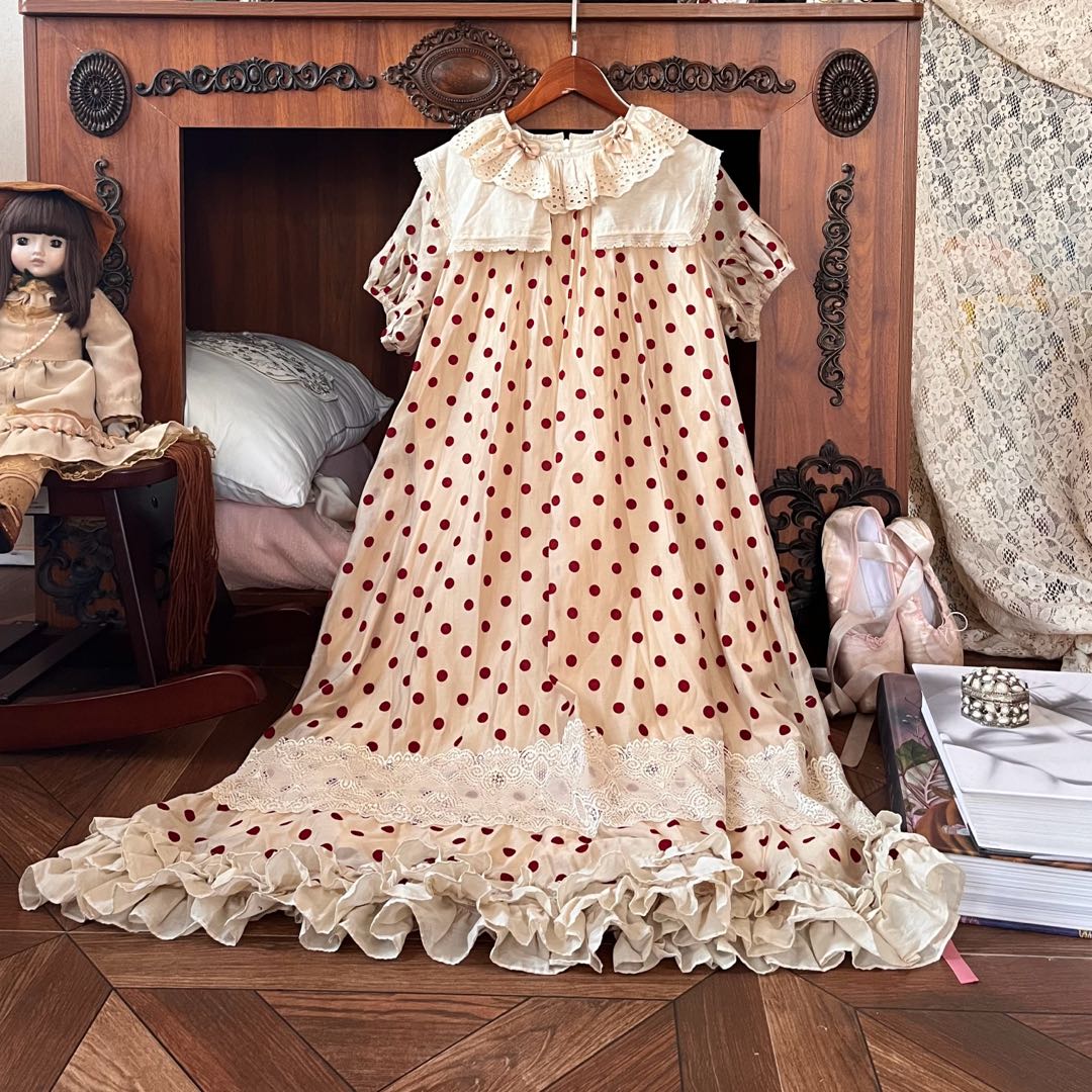 世纪末的宝藏 植绒波点OP