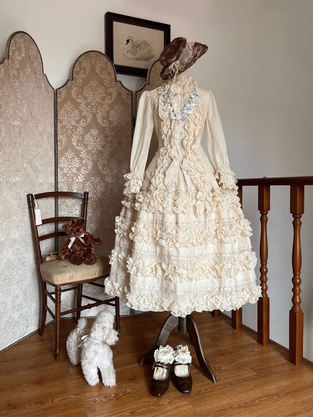 世纪末的宝藏 真丝棉人造丝大褶子SK