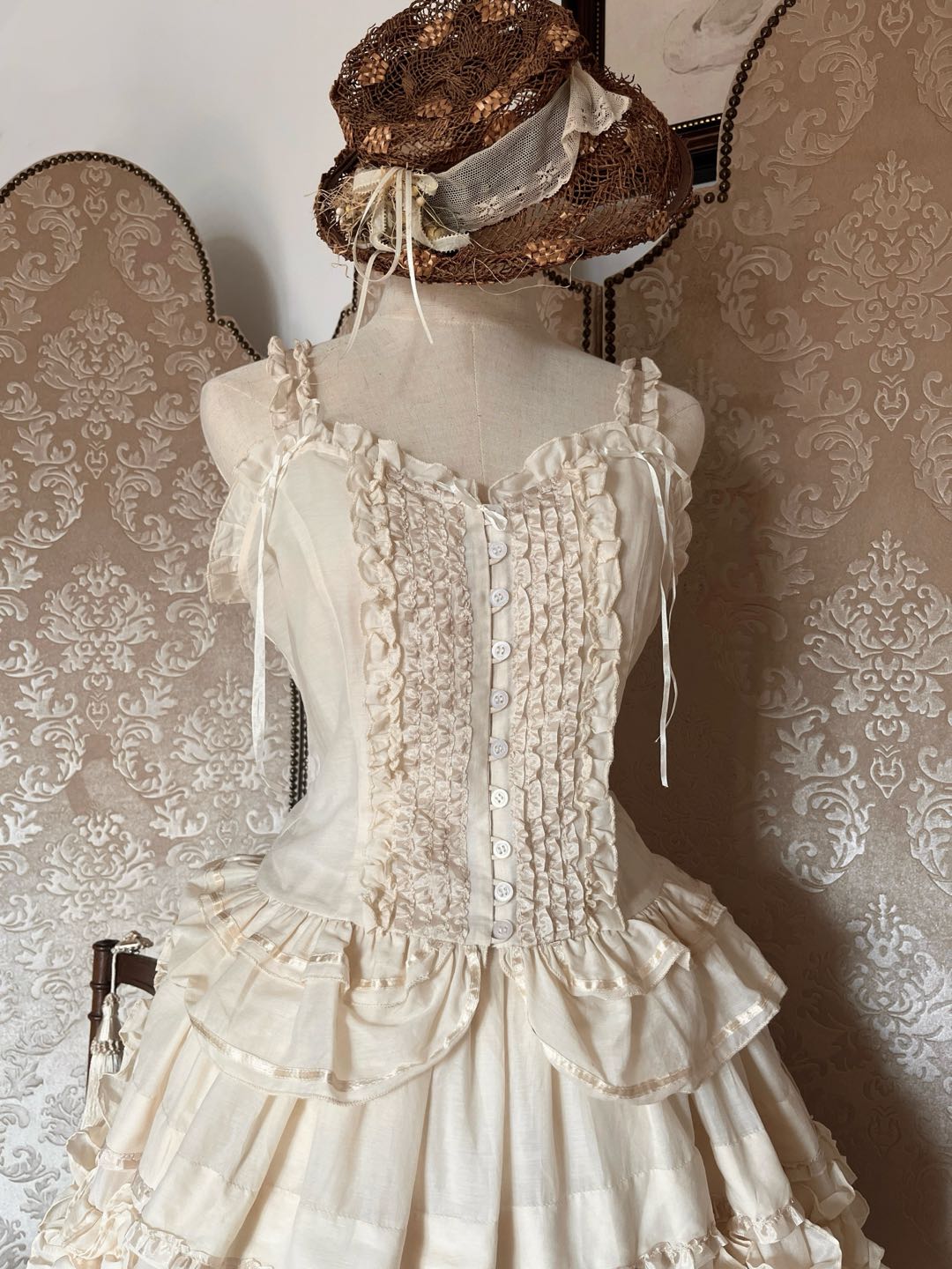 世纪末的宝藏 真丝棉人造丝吊带