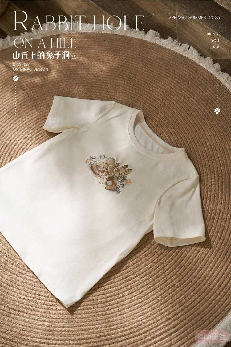 山丘上的兔子洞2.0 刺绣T恤