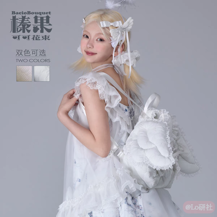 透明天使 爱心棉立体翅膀双肩包