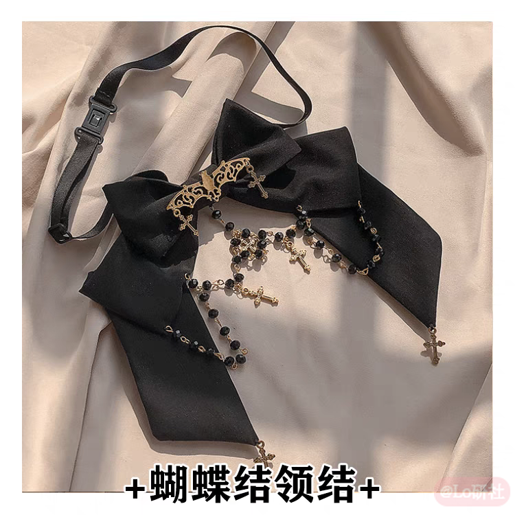 晚祷歌珠链蝴蝶结领结